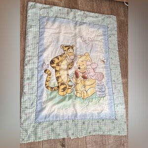 Vintage Winnie The Pooh, Piglet and Tigger Blanket 42x32  Baby Blanket Disney